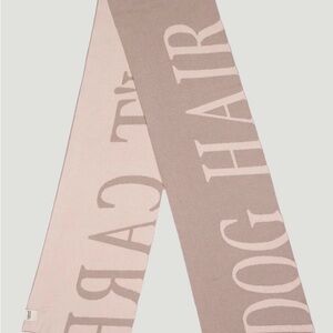 Lambwolf Collective Dog Hair Don’t Care Reversible Beige and Cream Scarf NWT